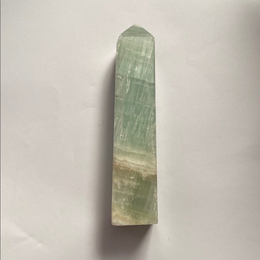 Caribbean Calcite Polished Crystal Tower - Picture 5 of 7